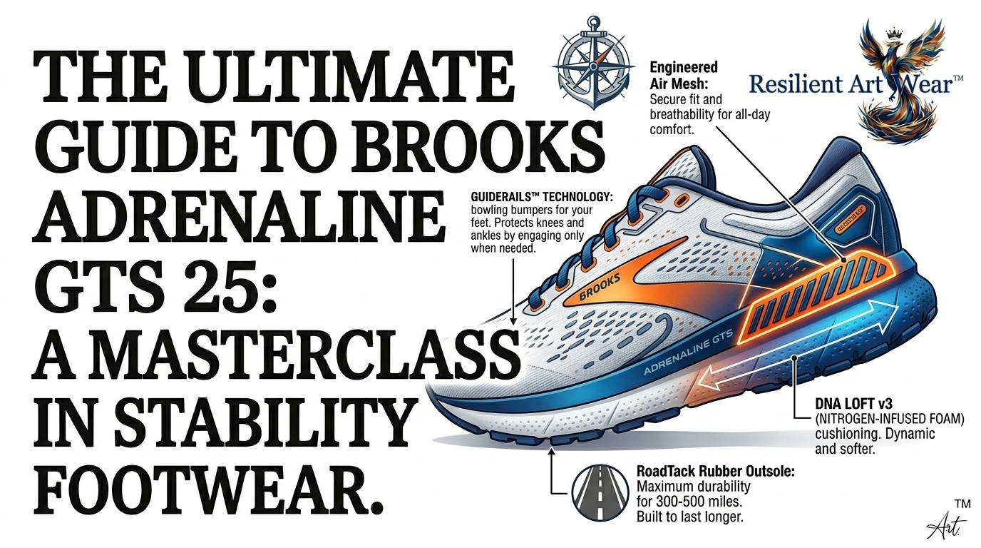 Brooks Adrenaline GTS 25 stability running shoe for neuropathy